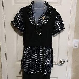 Torrid sweater and silk top